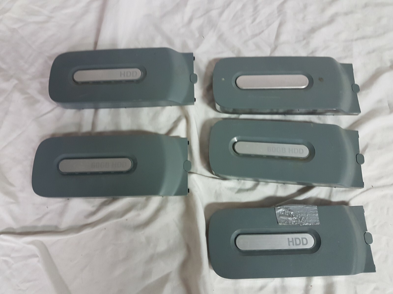 Lot of 5 OEM Microsoft Xbox 360 External HDD Hard Drives mixed sizes