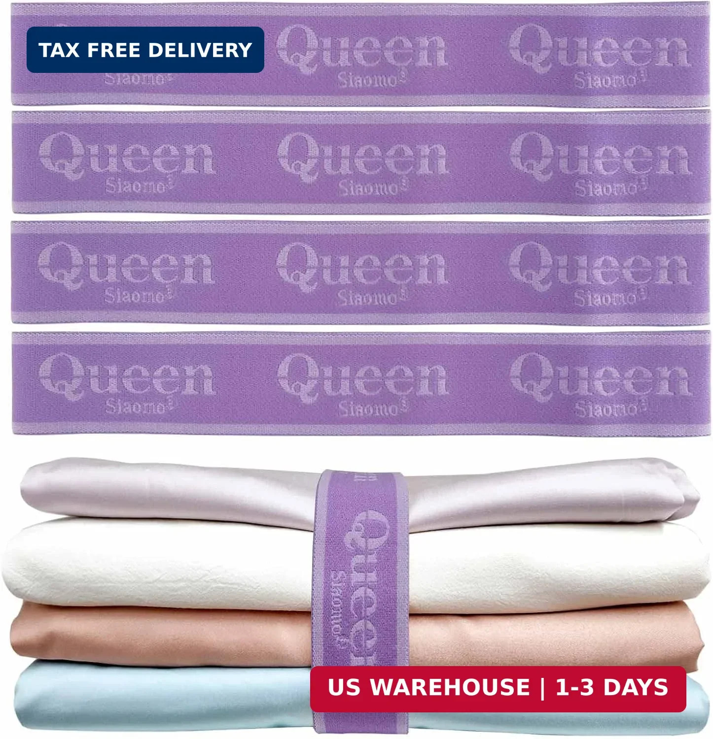 Bed Sheet Organizer Bands, Sheet Set Storage Size Marking Bands, Elastic Bedding