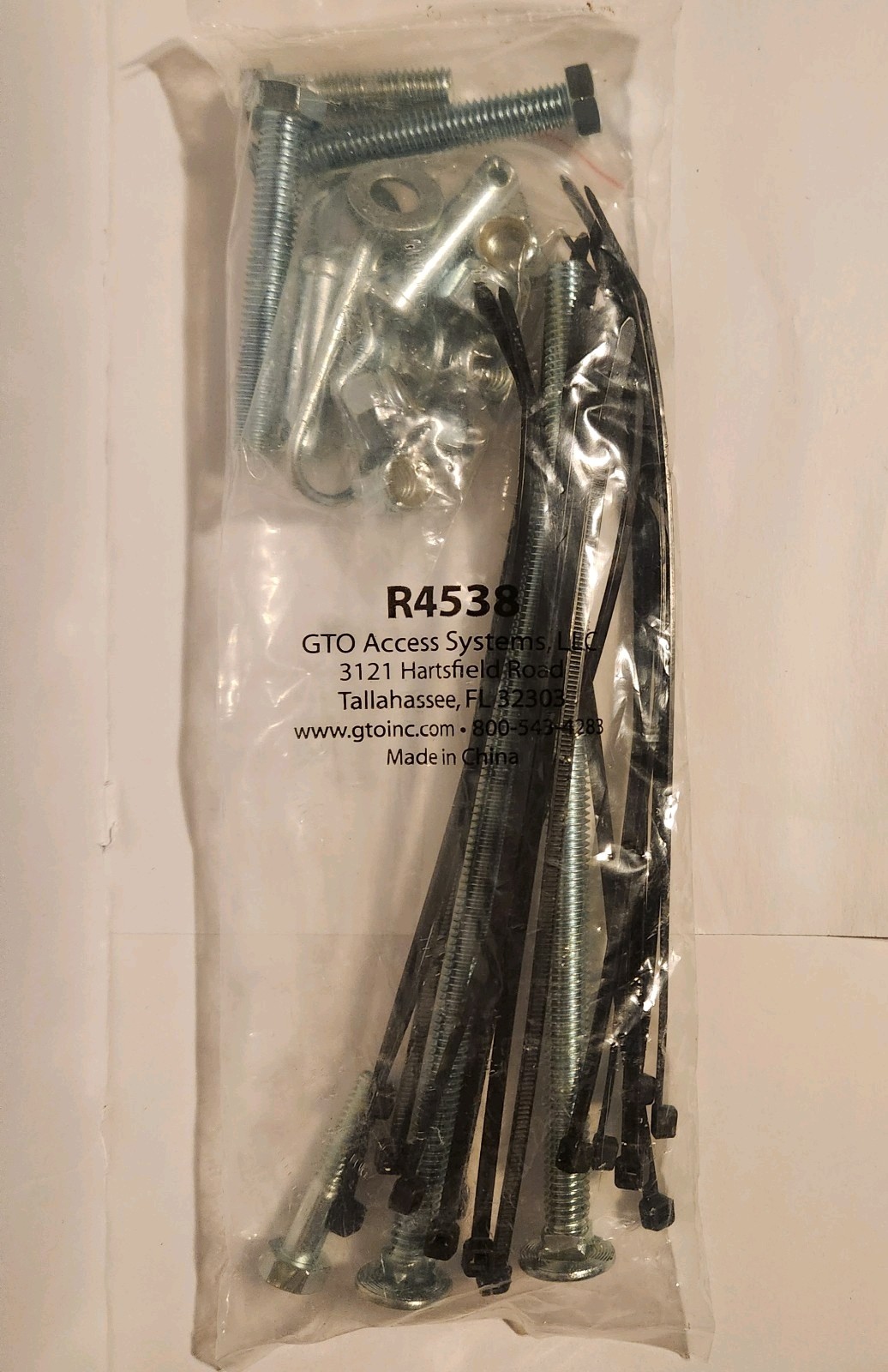 Mighty Mule GTO Gate Opener Hardware Bag R4538 Pins Bolts Nuts Washers ZipTies