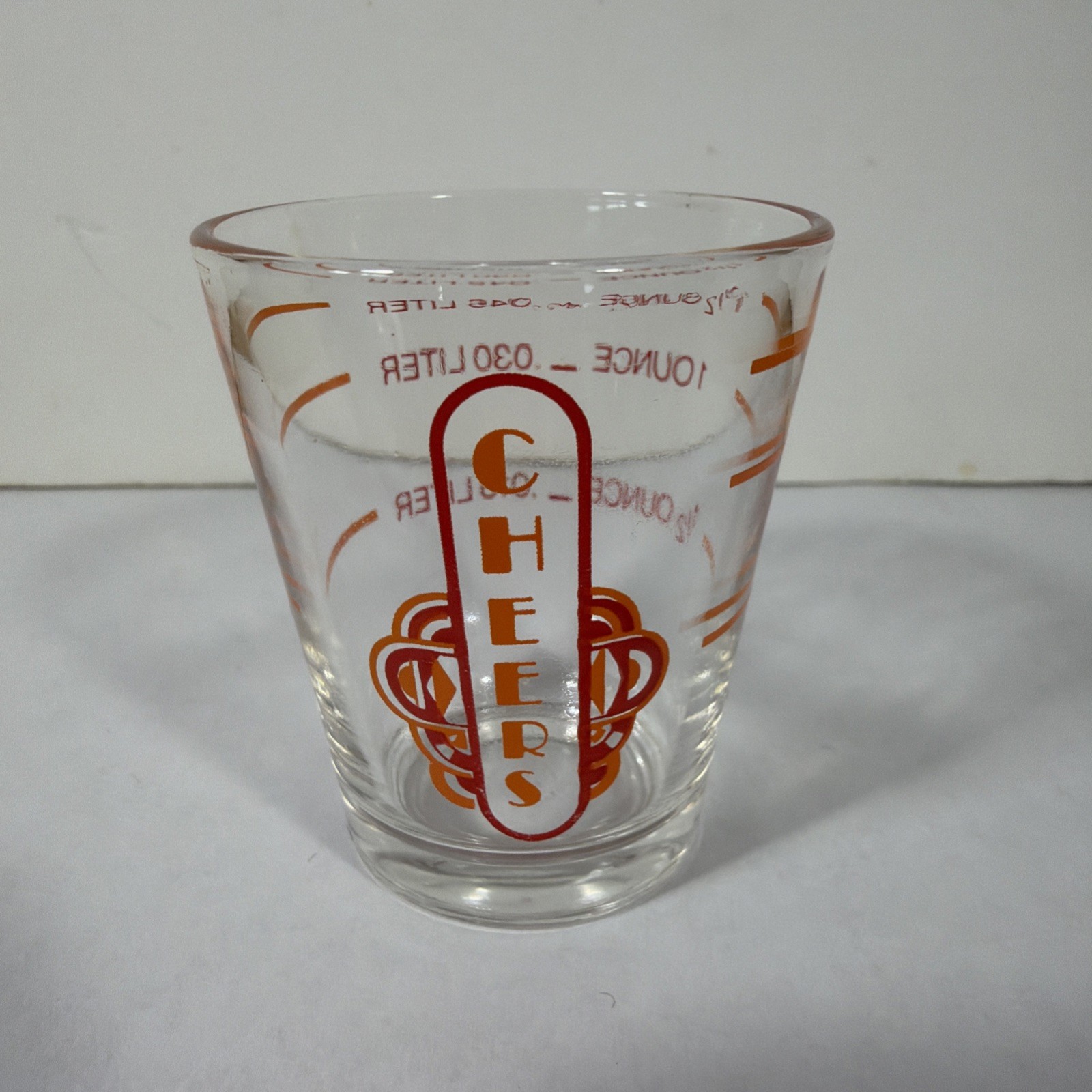 CHEERS Measuring Shot Glass Ounces & Liters 1 1/2 oz