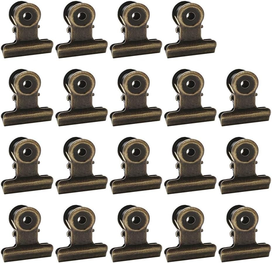 100 PCS Metal Hinge Clips, Bronze Small Clips 100pcs 0.87Inch, Cyan