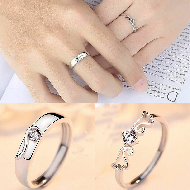 Jewellery  Open Women Girls Adjustable Angel Mouth Gift  Couple  Ring Wing