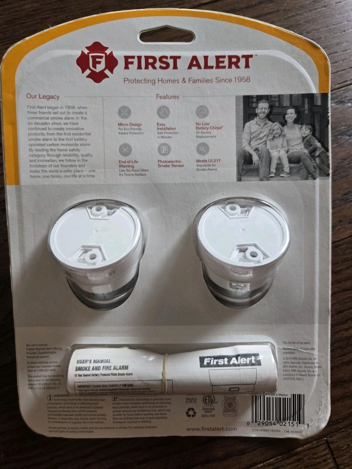 First Alert Smoke Alarm Detector 2 Pack (V2)