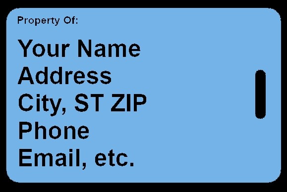 Sky Blue Carry-On POC Bag Tag
