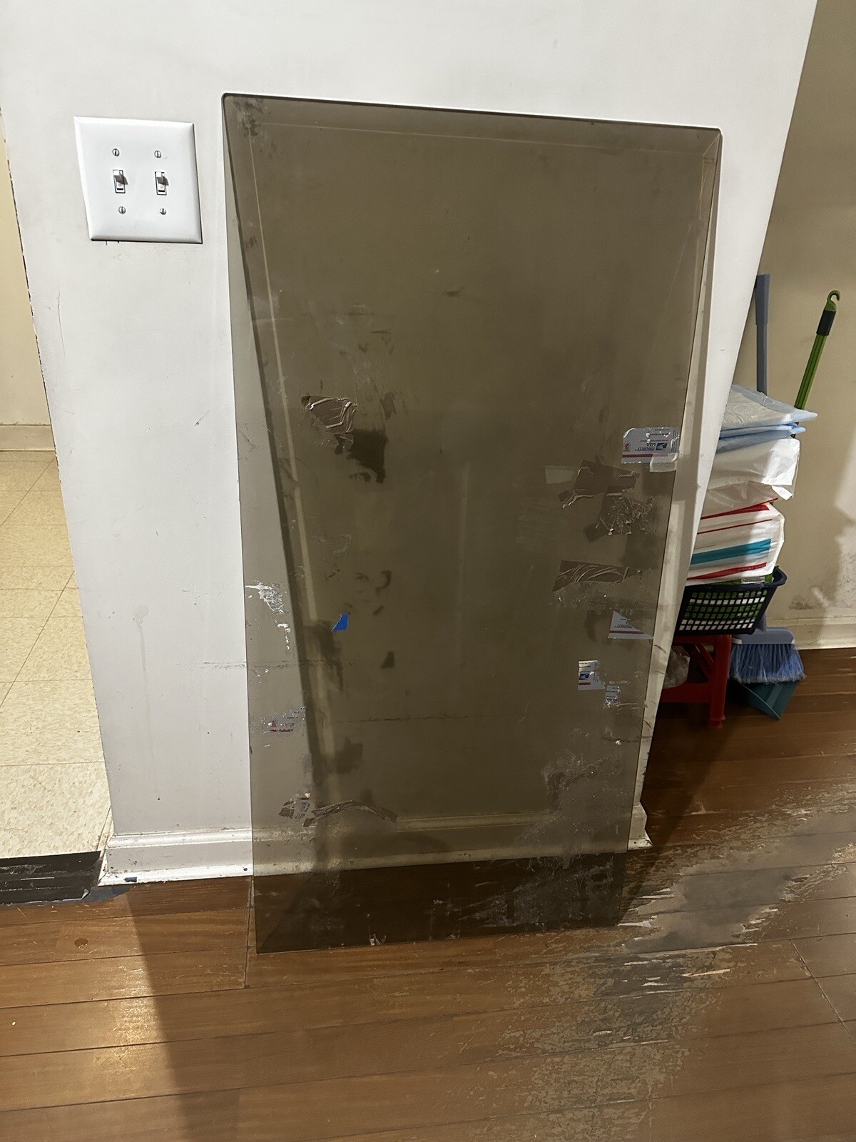 Rectangular Smoke Table Top. Glass ONLY. No Chips Needs Cleaning. 23 1/2” x 48”