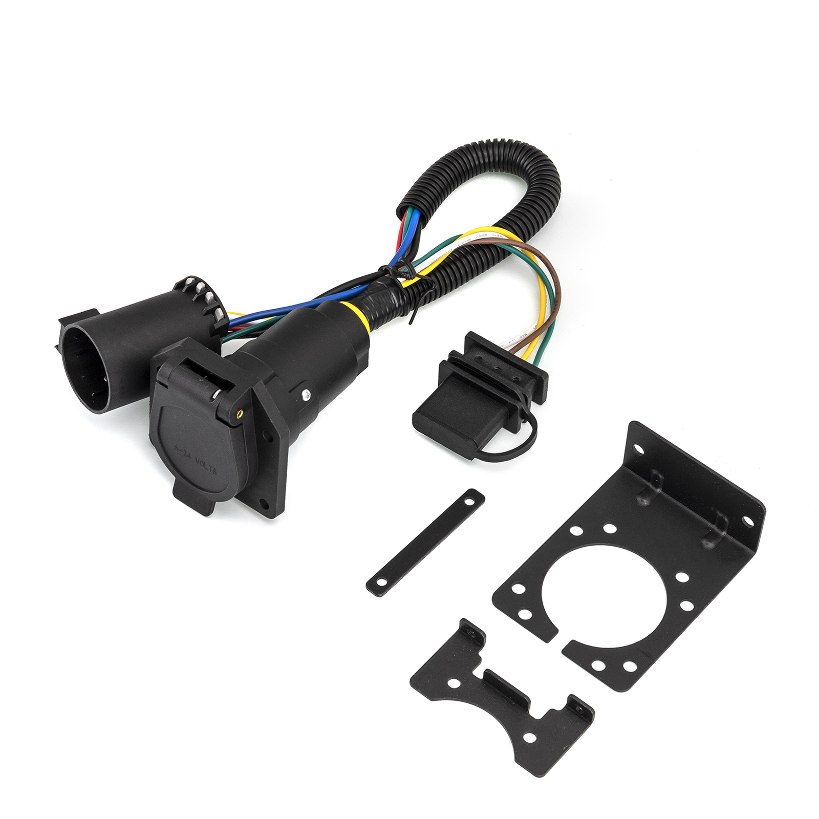 For Toyota Tacoma 2007-2024 , 7 Way Trailer Wiring Harness 4 Way Flat Plug Kit