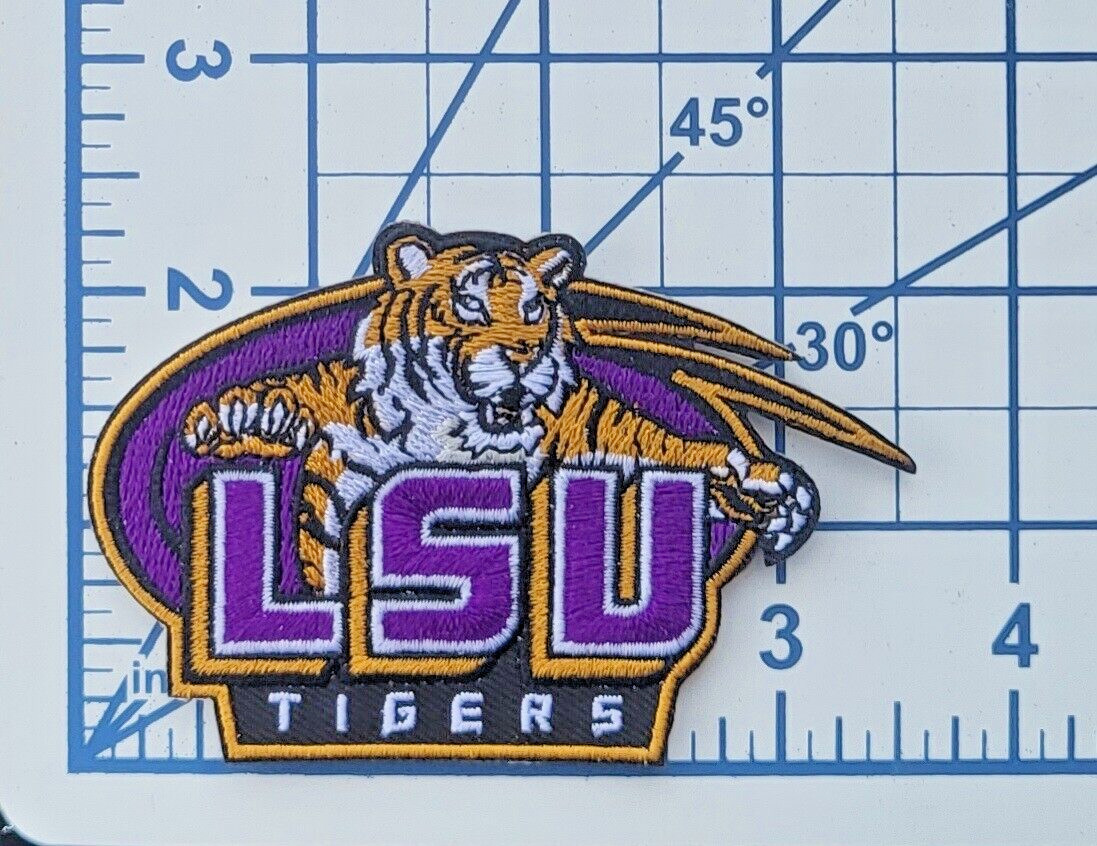LSU Tigers 3.5" Iron On Embroidered Patch ~ FREE Tracking!!