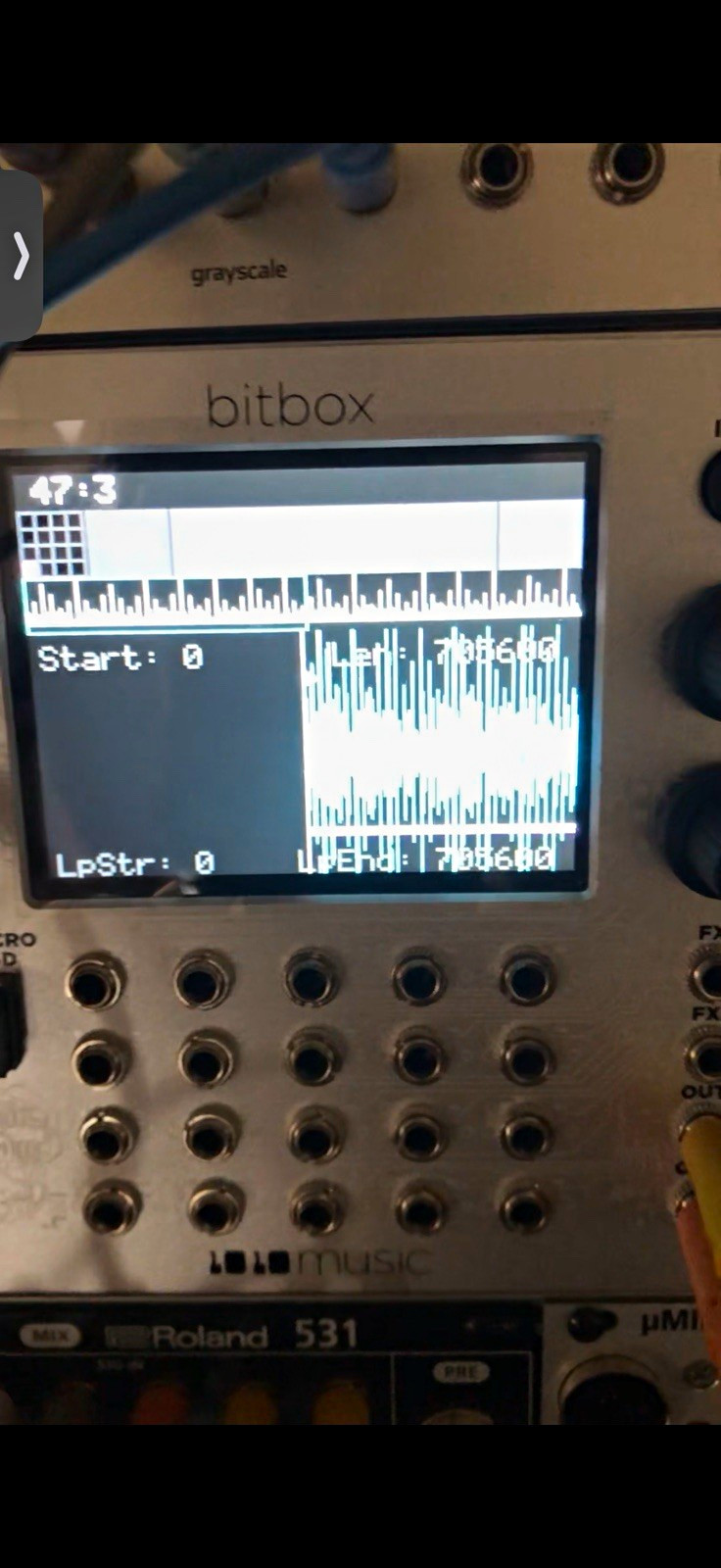 1010music bitbox Modular Sampler Module Touchscreen microSD Slot Silver