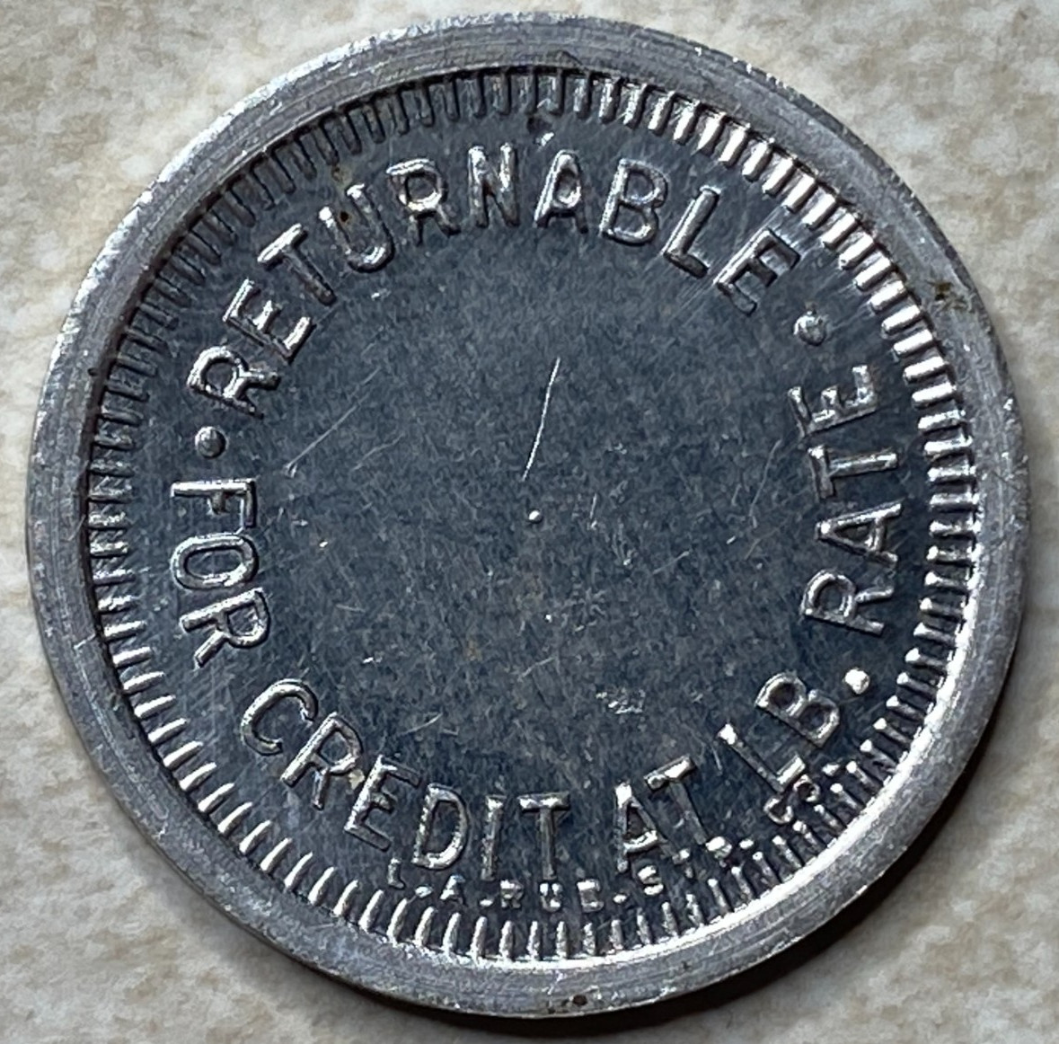 T9182 Returnable For Credit At LB. Rate, Unknown  Anillo Restrike Arcade Token
