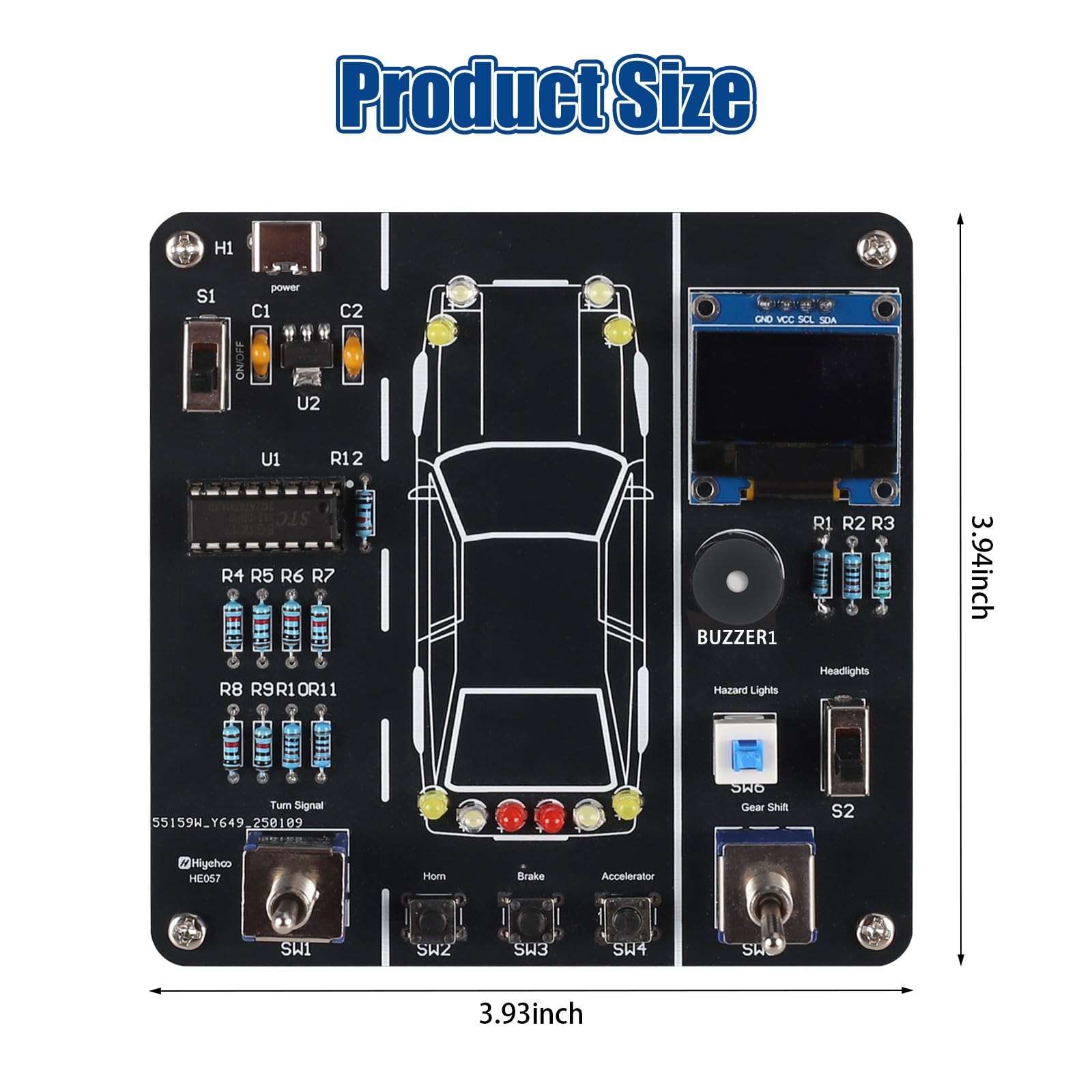 MIOYOOW DIY Car Driving Simulation Soldering Practice Kit, Electronics Projec...