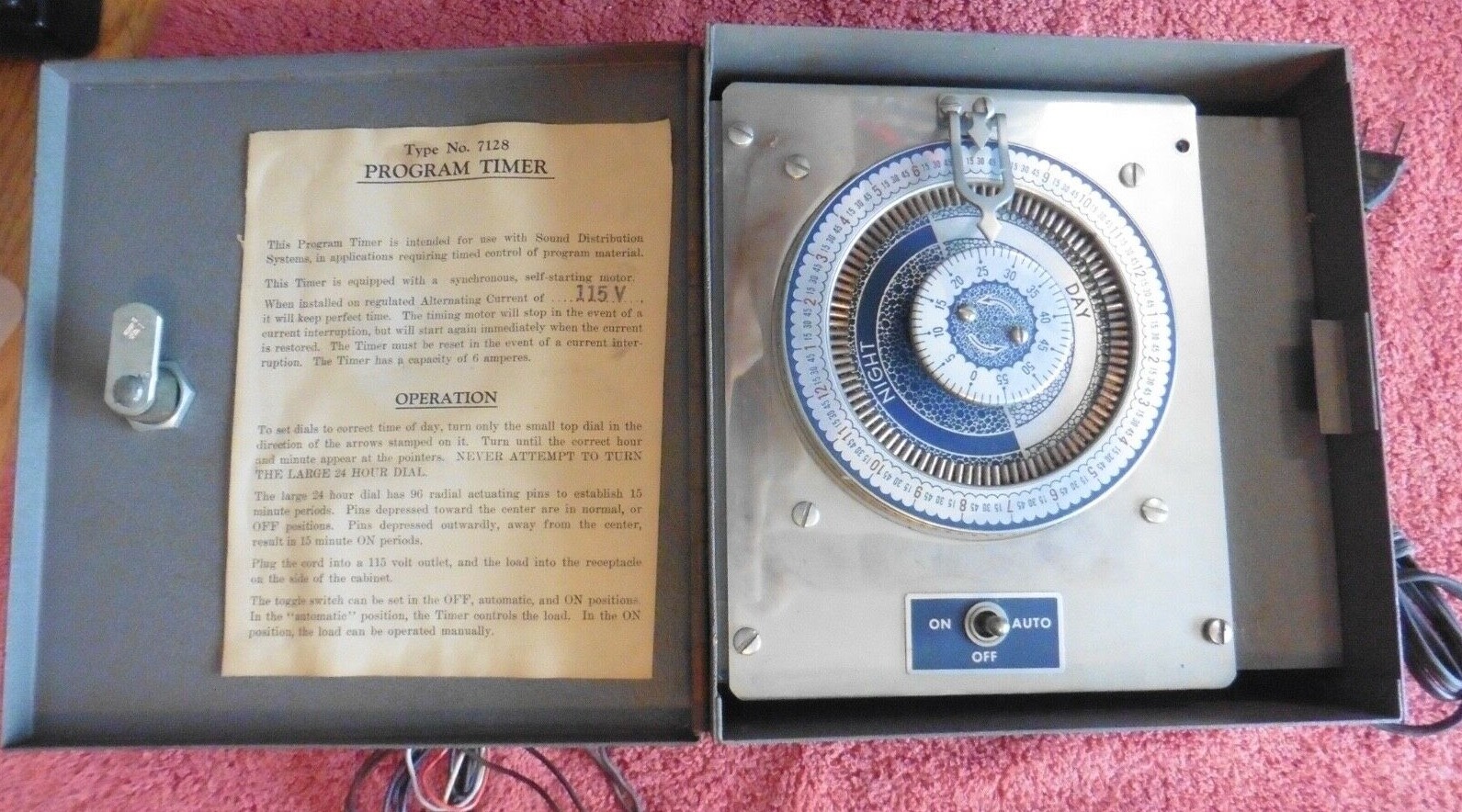 Programmable Timer Weather Proof #7128 Lock Switch Outdoor Sound Distribution