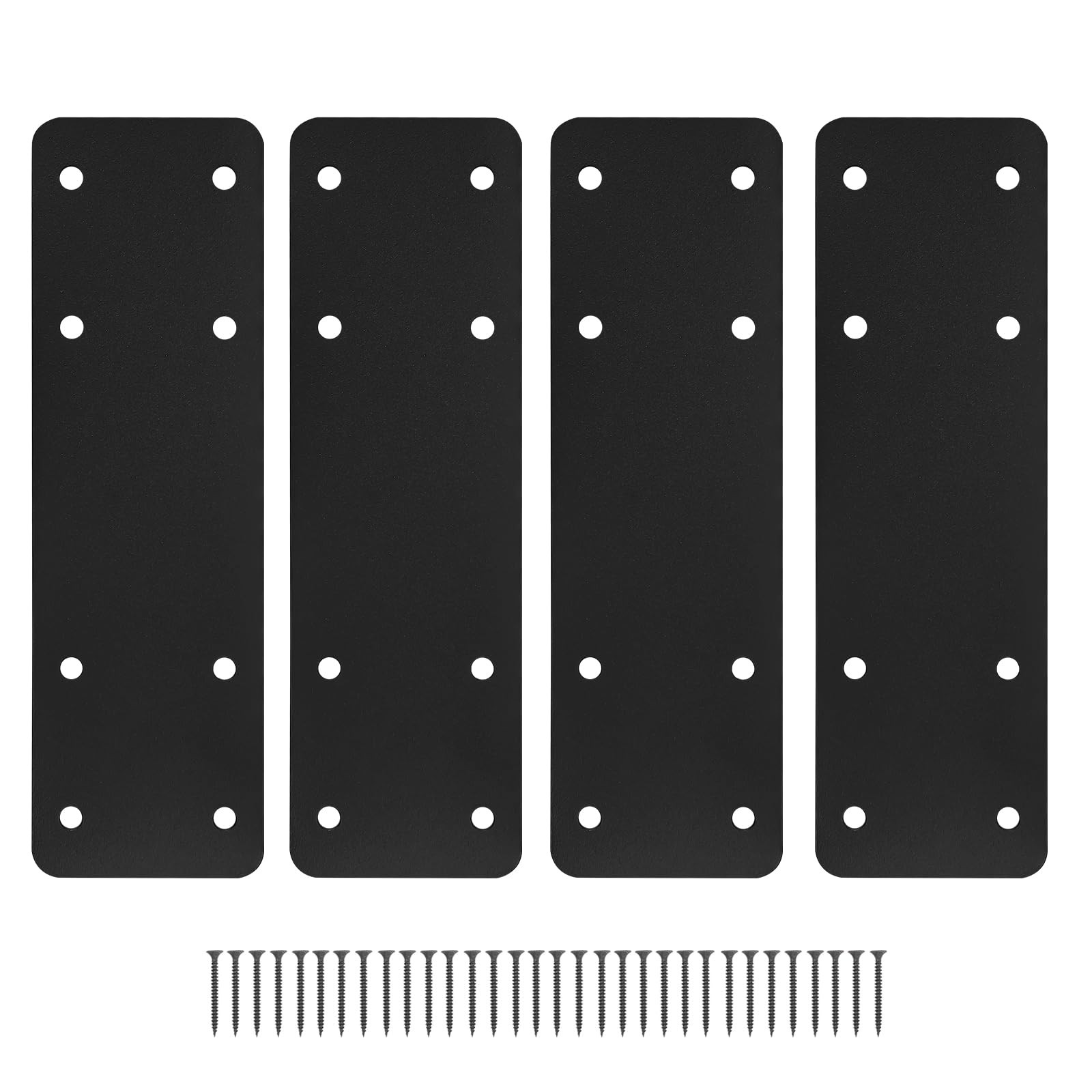 4pcs 10"X3" Straight Steel Plate,I Flat Mending Plate for Wood 4x4,6x6 Lumber...