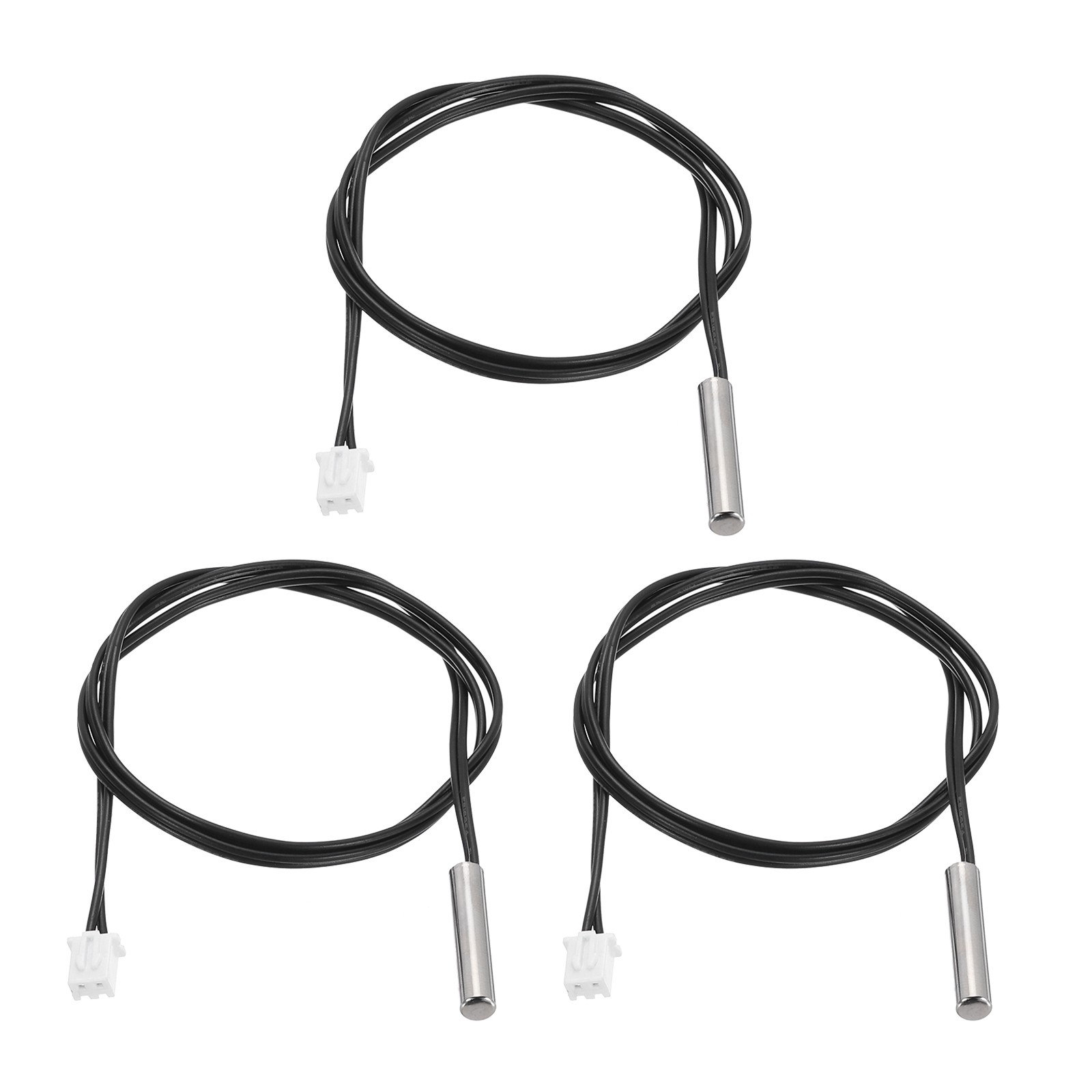 3 Pcs 50K NTC Thermal Sensor Probe,Nickel-plated Copper Probe 19.7 Inch