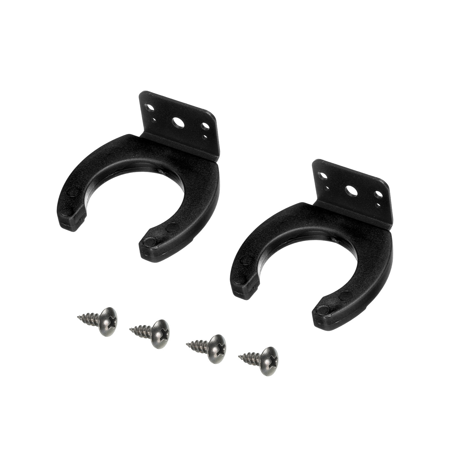2 Pack Microphone Holders Wall Mounted Mic Holder Microphone Hook Stands Black