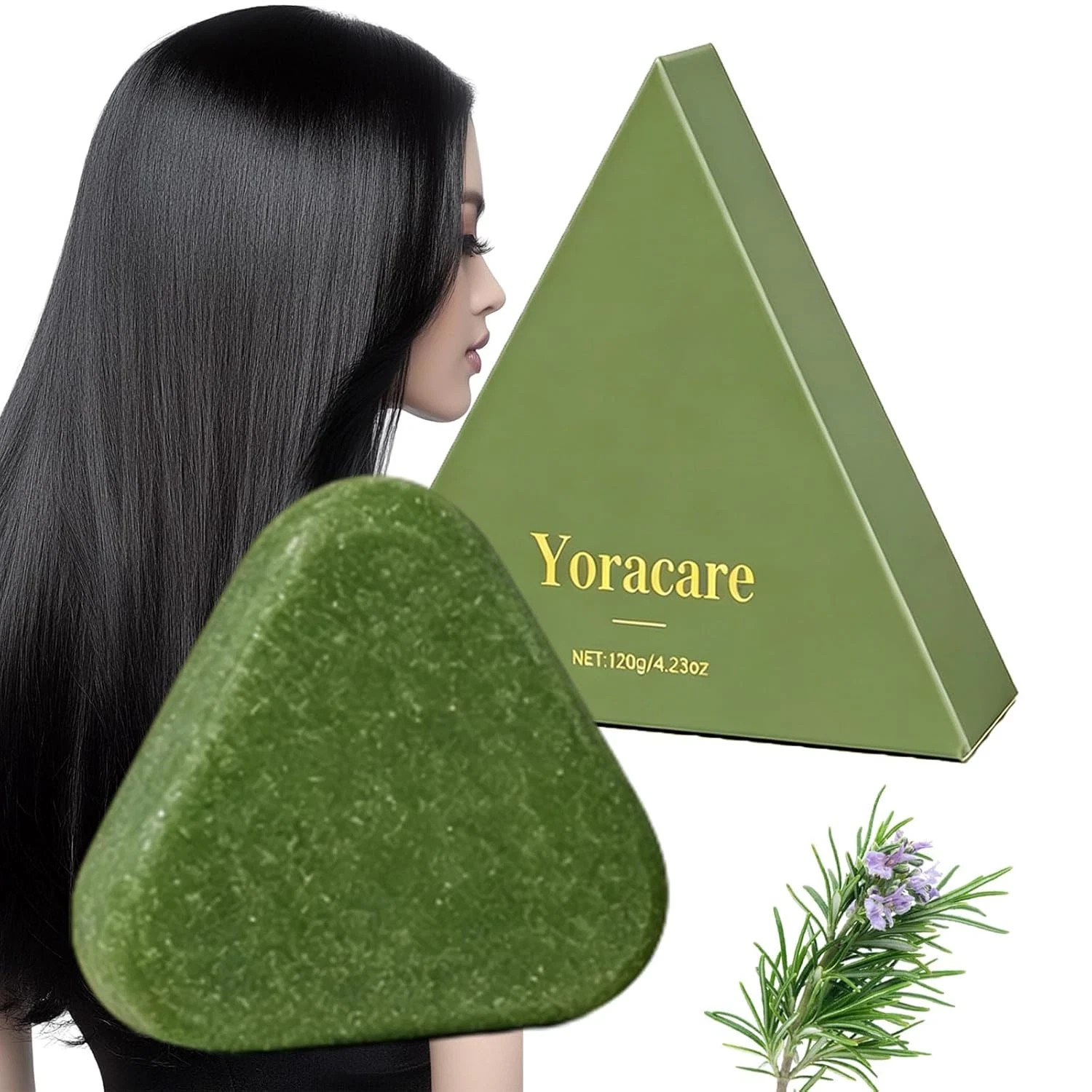yoracare Korean Scalp Revival Bar, Rosemary Strengthening Shampoo Bar, Shampoo N