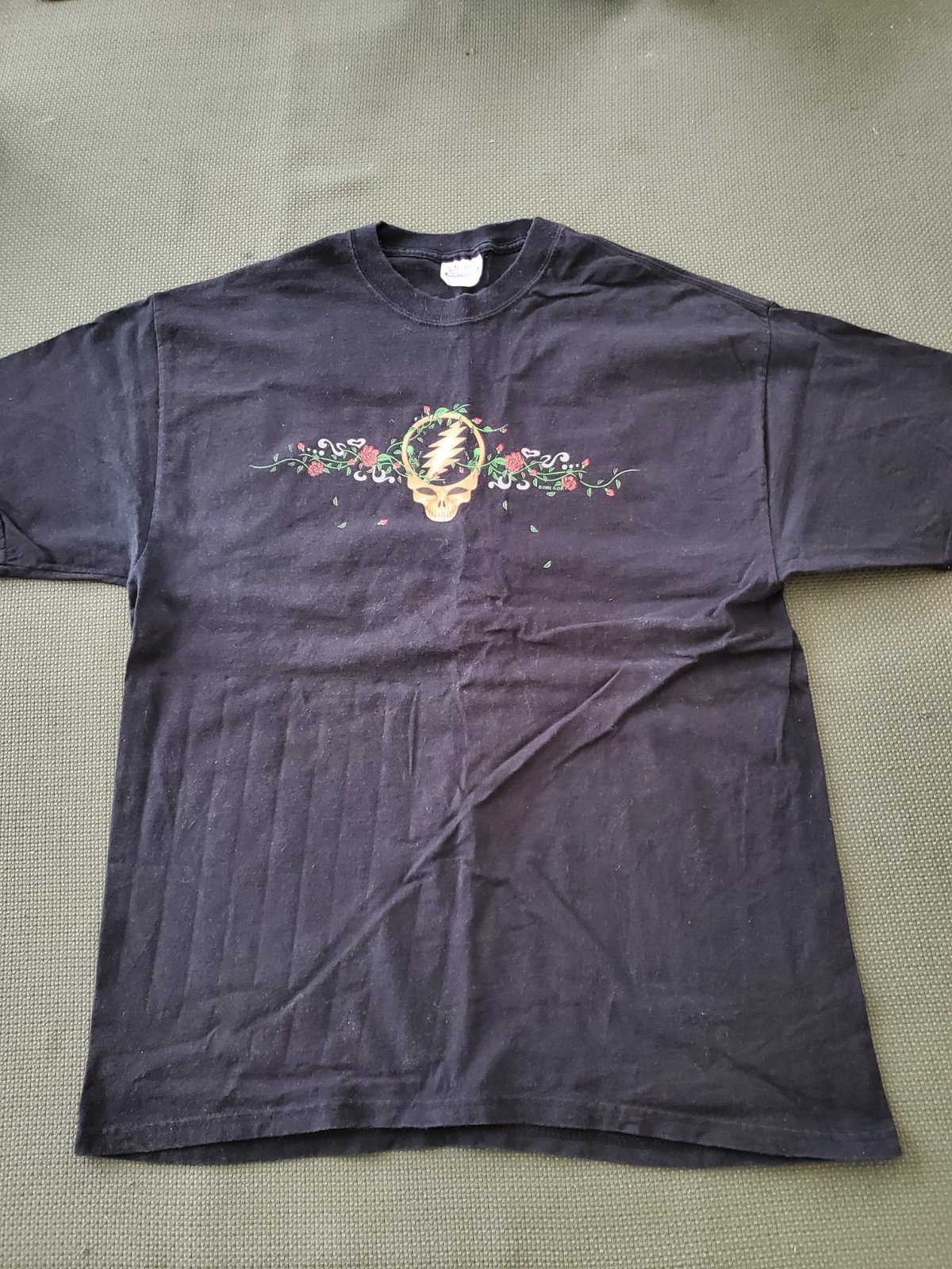 Grateful Dead Shirt T Shirt Vintage 2002 Steal Your Face Love Skull Roses Sz XL
