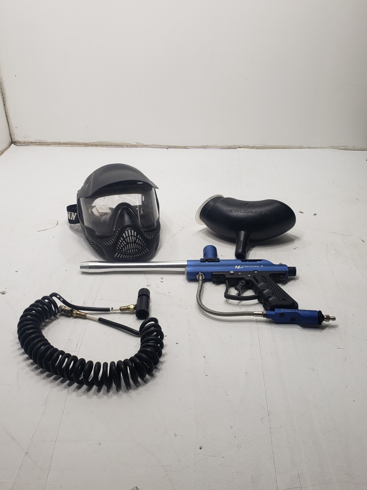 ViewLoader VL Triton II .68 Cal Paintball Marker Gun Hopper Mask Remote Line