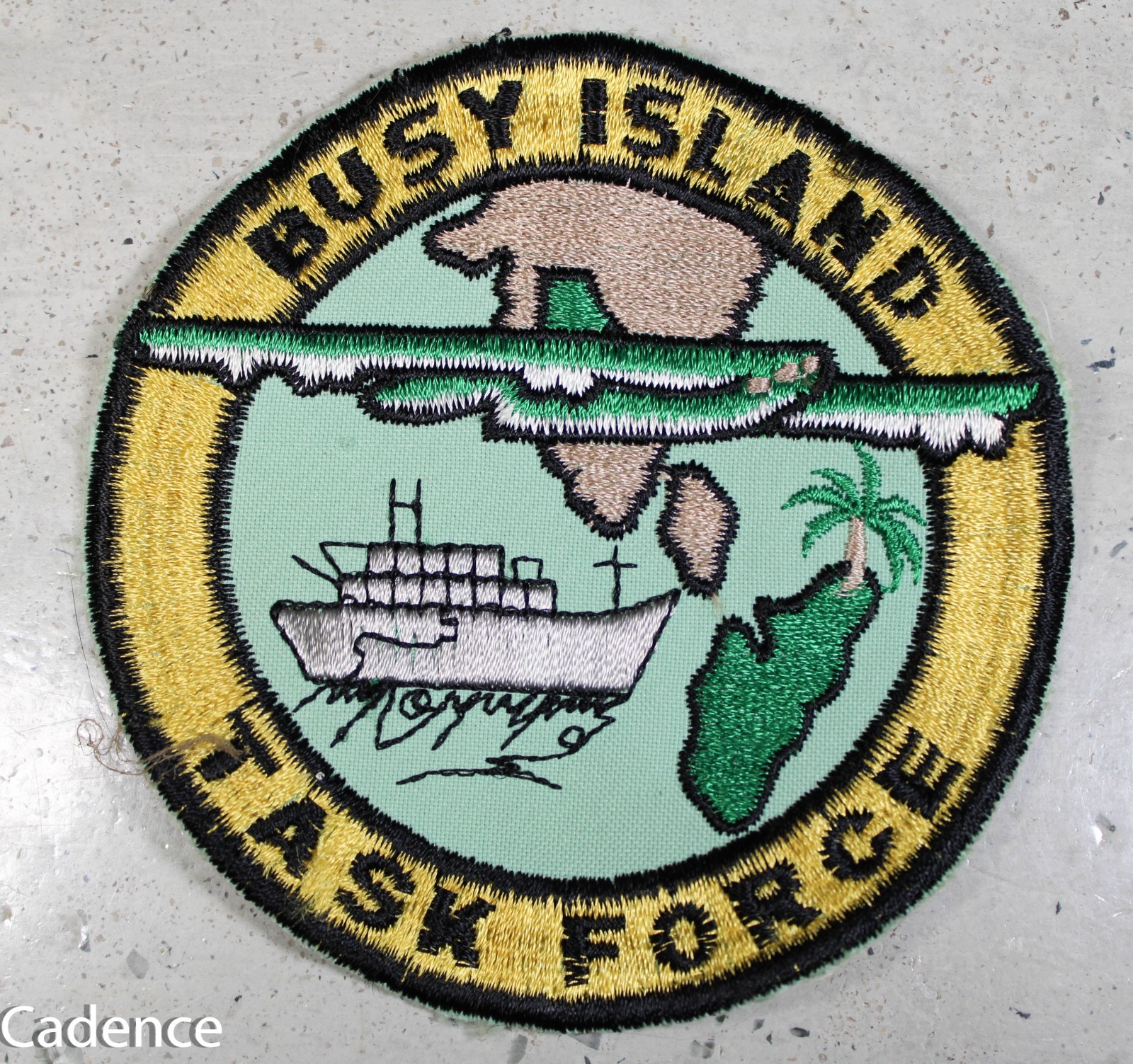 US Vietnam War Era Busy Island Task Force Theater Made Patch USAF 43rd Air OA838