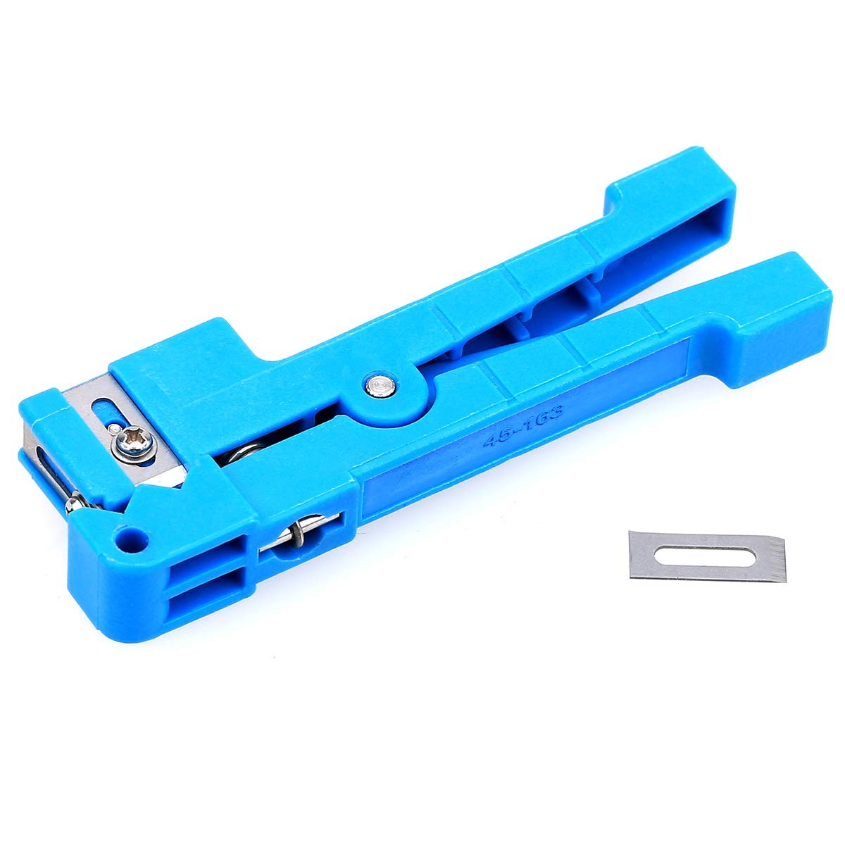 45-163 Fiber Optic & Coaxial Cable Stripper Tool (Blue, Alloy Steel)