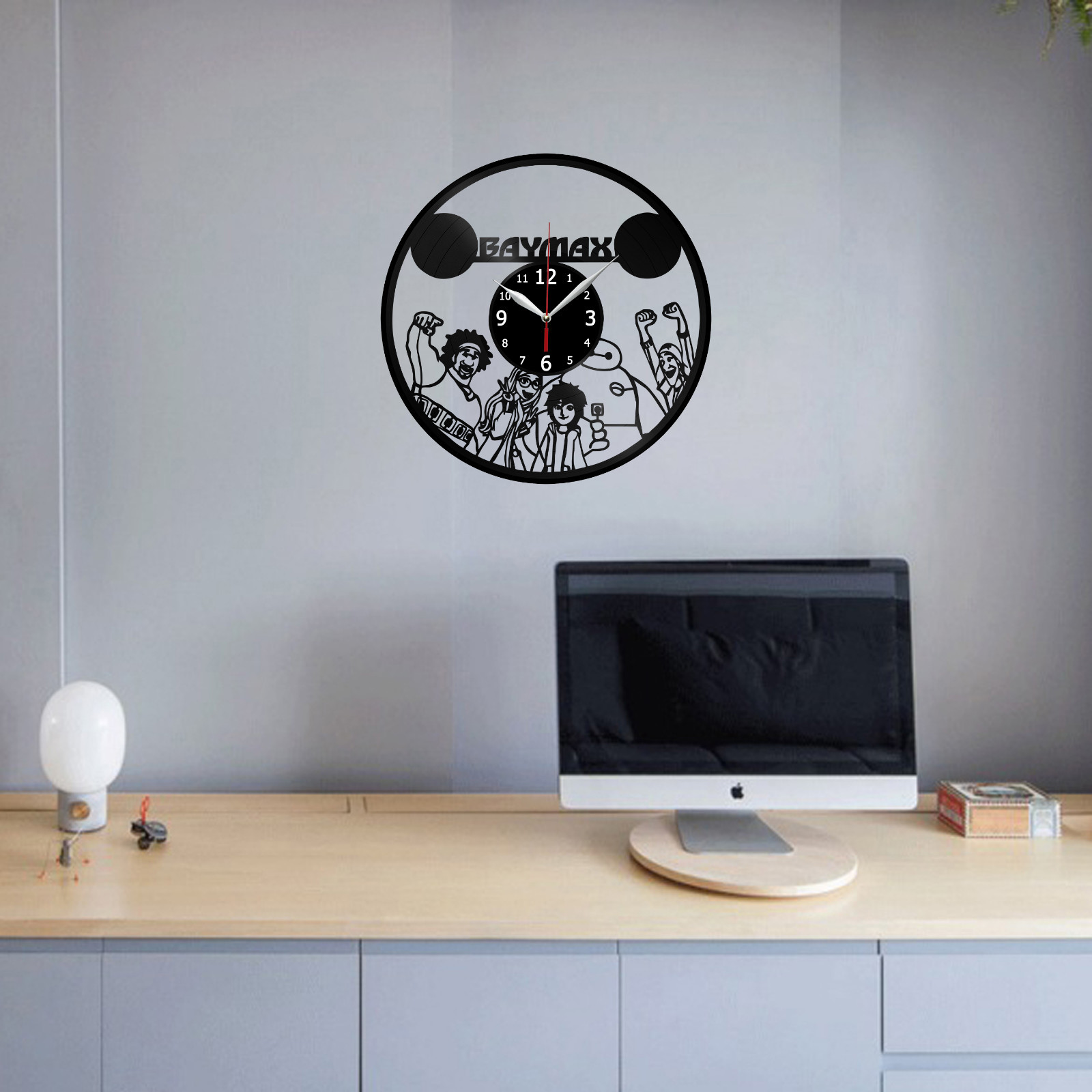 Baymax Vinyl Record Wall Clock Decor Handmade 1510