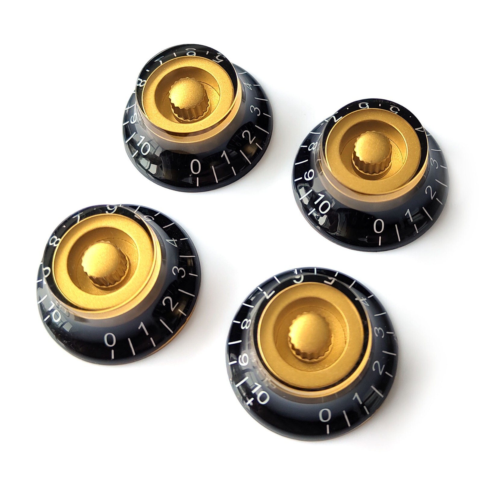 Top Hat Speed Control Knobs – Volume Tone Guitar for Gibson Les Paul Black Gold