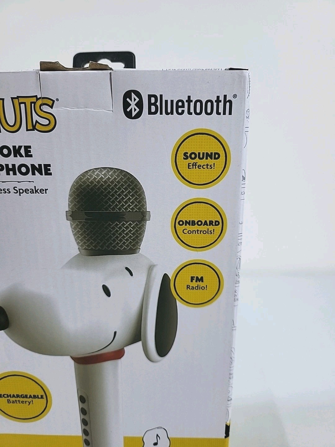 Peanuts Snoopy Bluetooth Karaoke Microphone Wireless Speaker New Sealed NIB