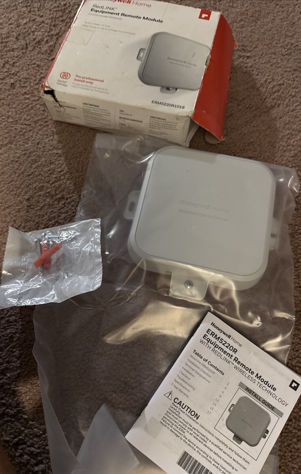 1- (open Box) Honeywell ERM5220R1018 RedLINK Equipment Remote Module