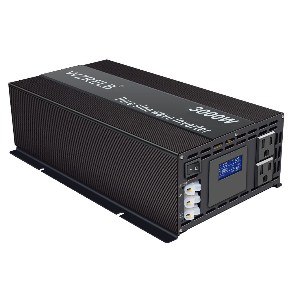WZRELB Pure Sine Wave Inverter 12V 24V 36V 48V Power Converter 2000w 3000w Solar