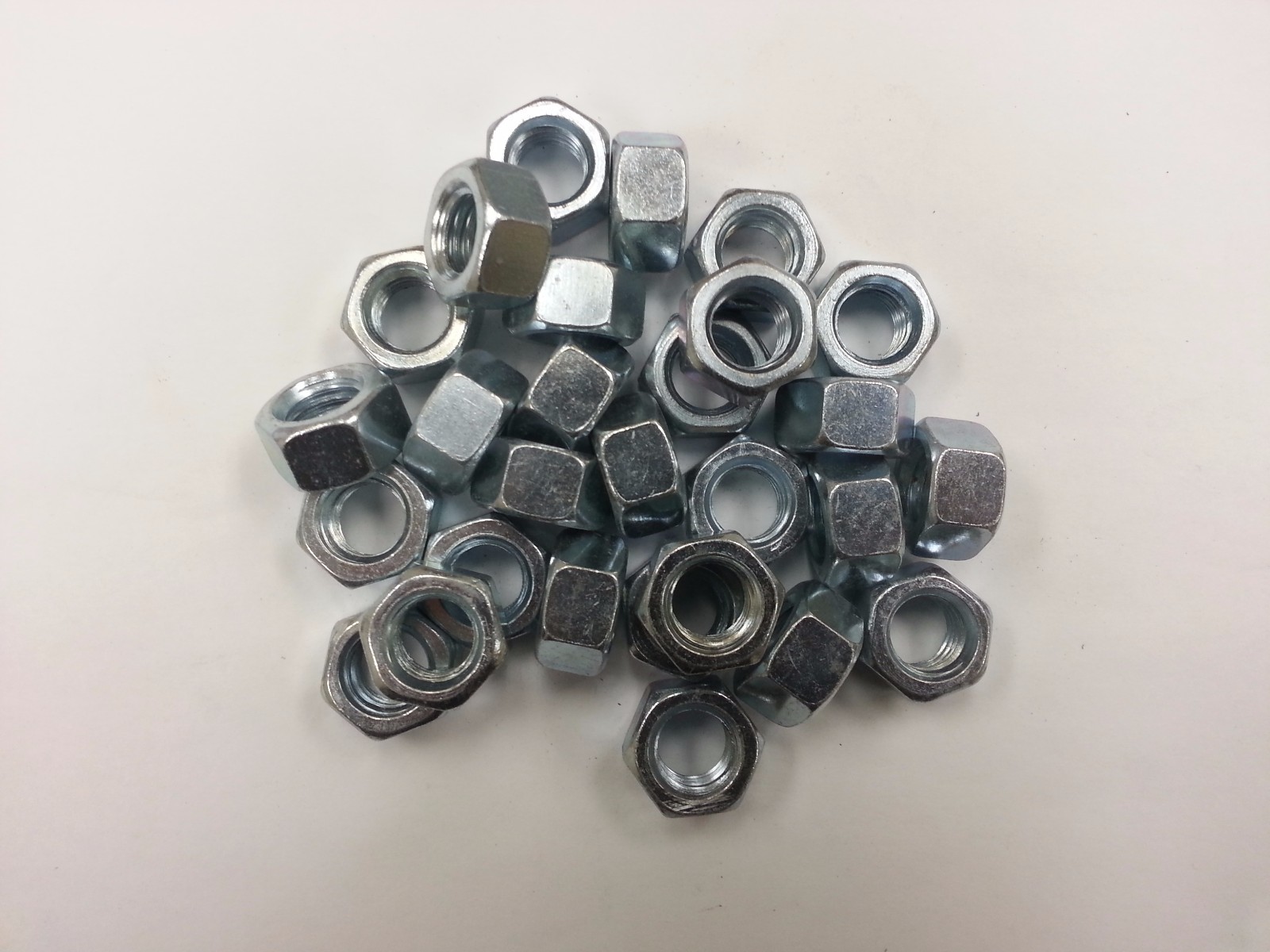 Zinc Plated Grade 2 Finish Hex Nuts 1/2"-13 Qty:25 pcs