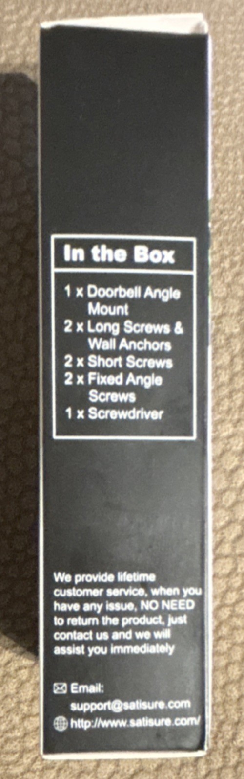 Google Nest Doorbell Angle Mount Adjustable Angle Bracket Black White