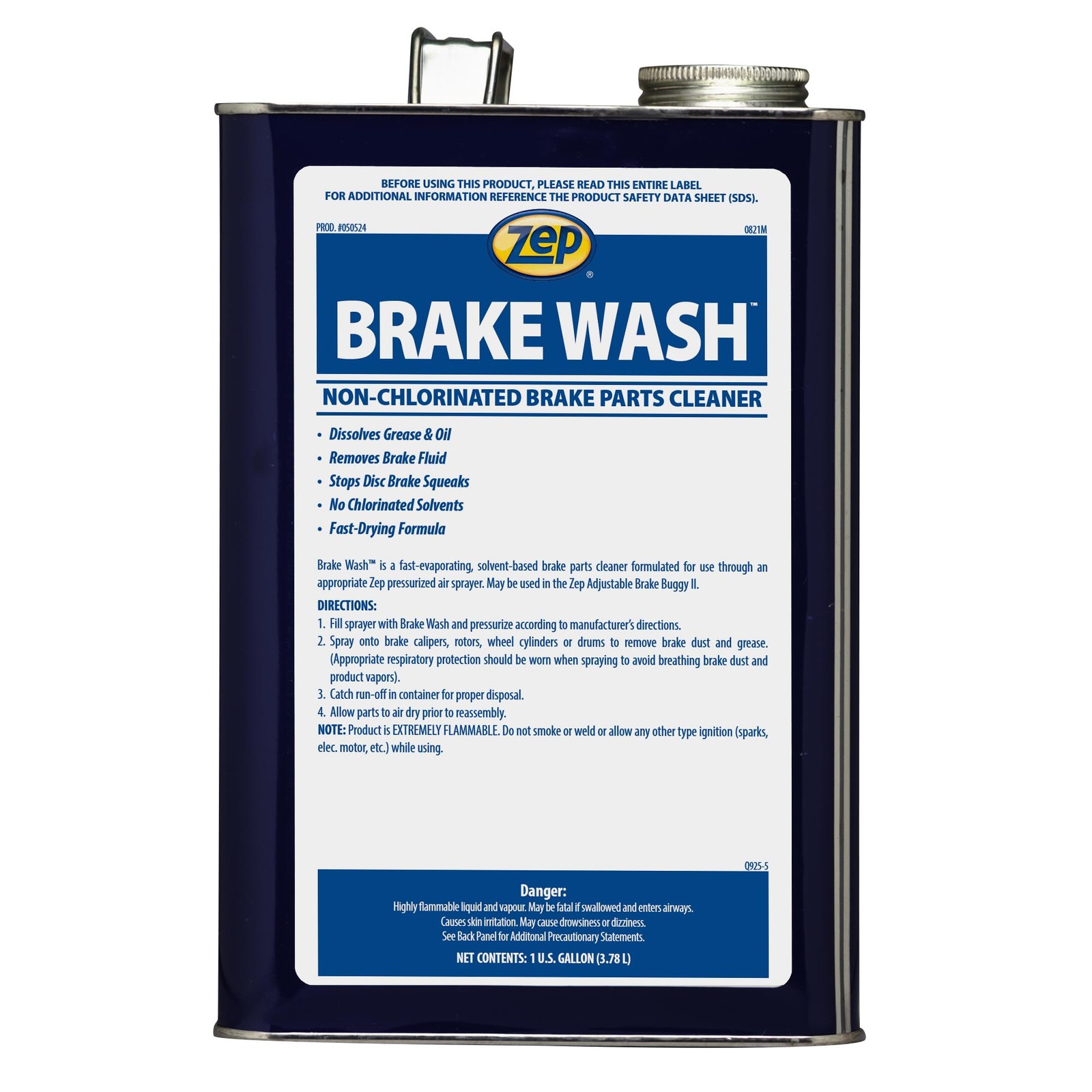 Zep Brake Wash Liquid Non-Chlorinated Parts Cleaner - 1 128 Fl Oz (Pack of 4)