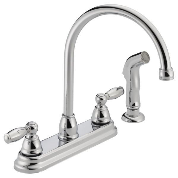 Peerless Claymore Two Handle Kitchen Faucet Chrome-Certified Refurbished