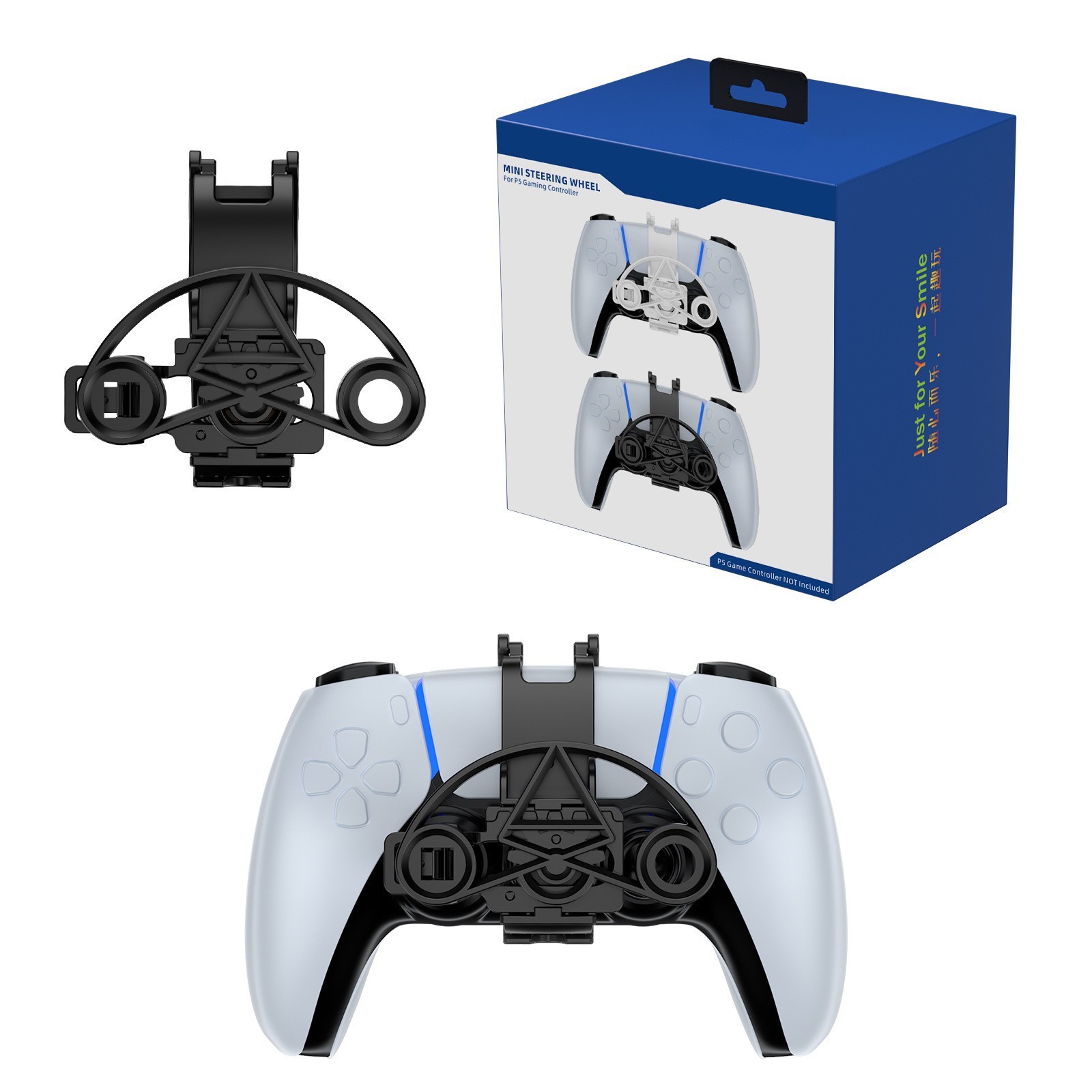 For PS5 Controller Mini Steering Wheel Gamepad Racing Steering Wheel Accessories