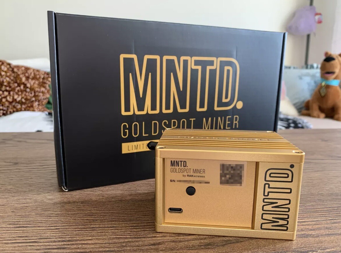 MNTD RAK Goldspot Helium Hotspot Miner 8GB US 915 MHz - In Hand