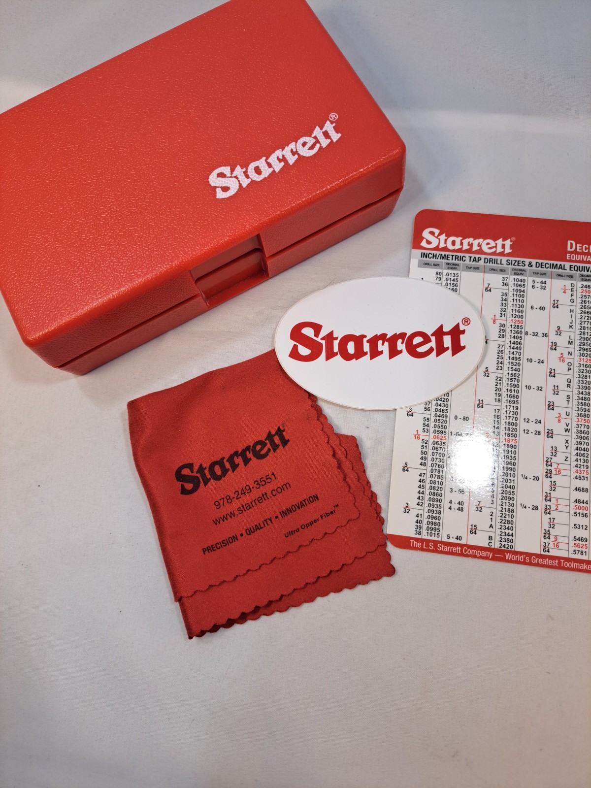 Starrett 708B Precision Dial Test Indicator Set .0001" with Case and Accessories