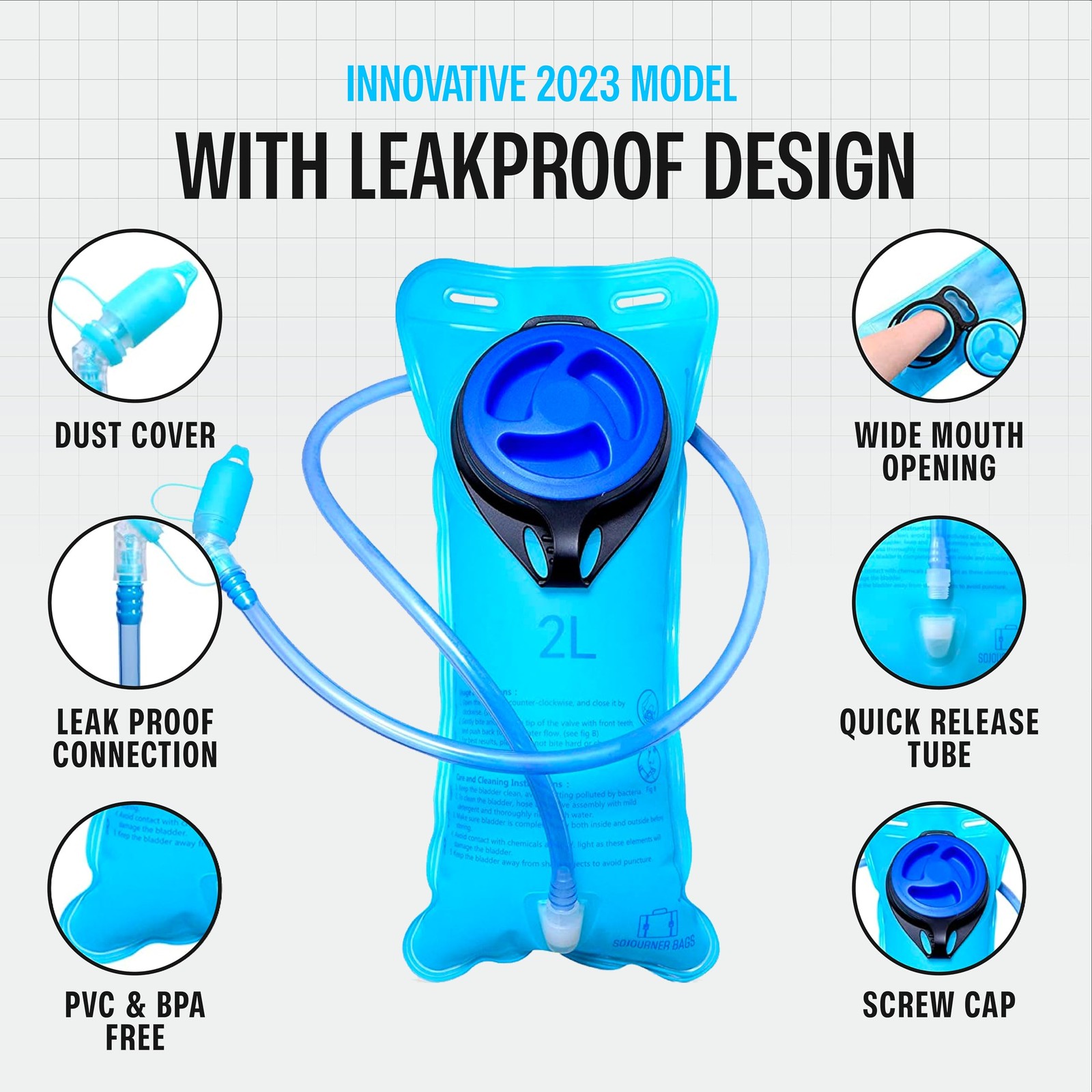 Sojourner Rave Hydration Pack Hydration Backpack Hydropack with 2L Bladder ...