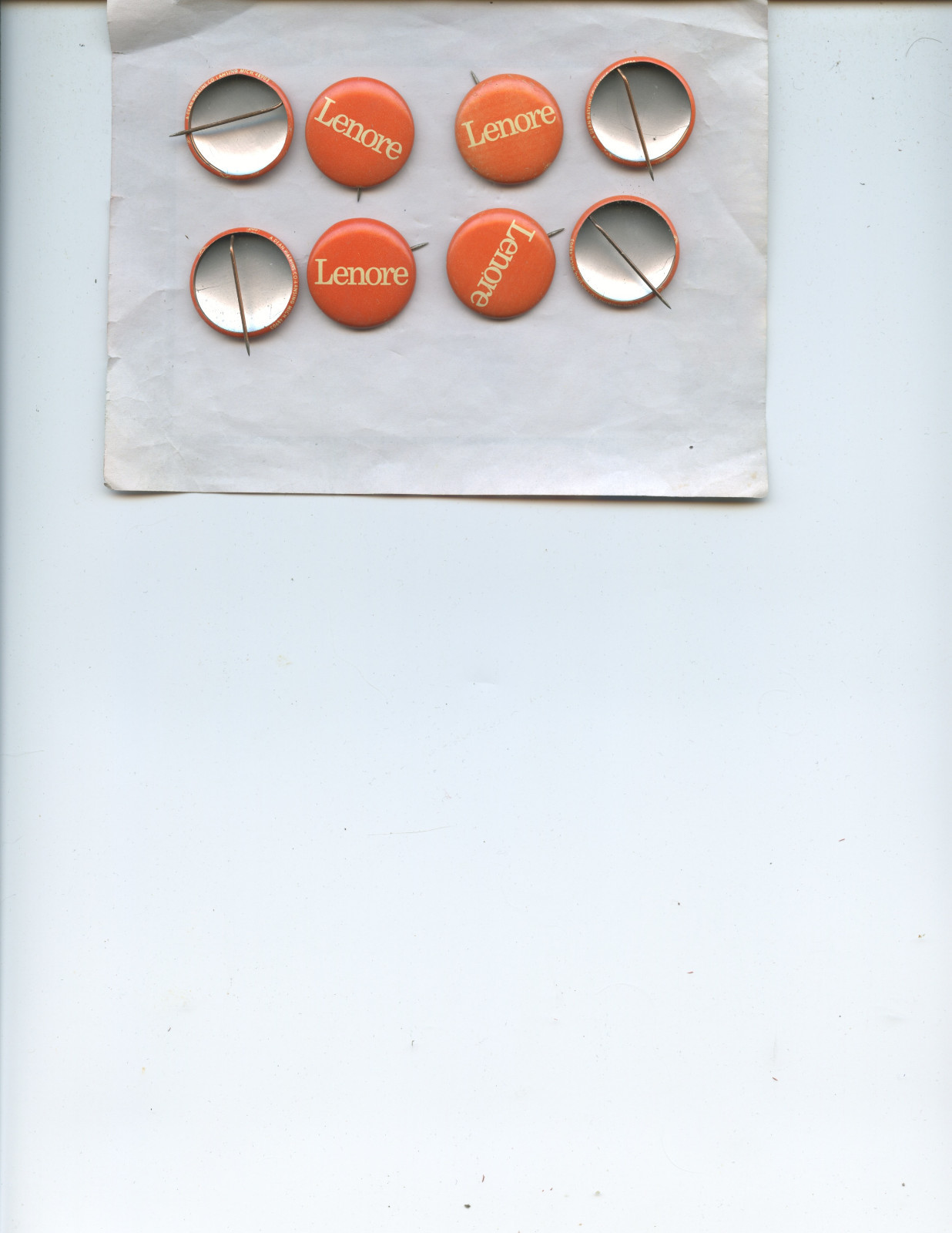 (6) 1970 "LENORE" ROMNEY MICHIGAN SENATE CAMPAIGN PINS (GEORGE & MITT ROMNEY)