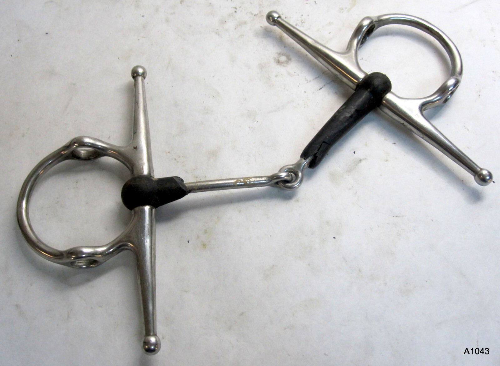 Centaur Horse Rubber Full Cheek Gag Bit Jointed 5.5"