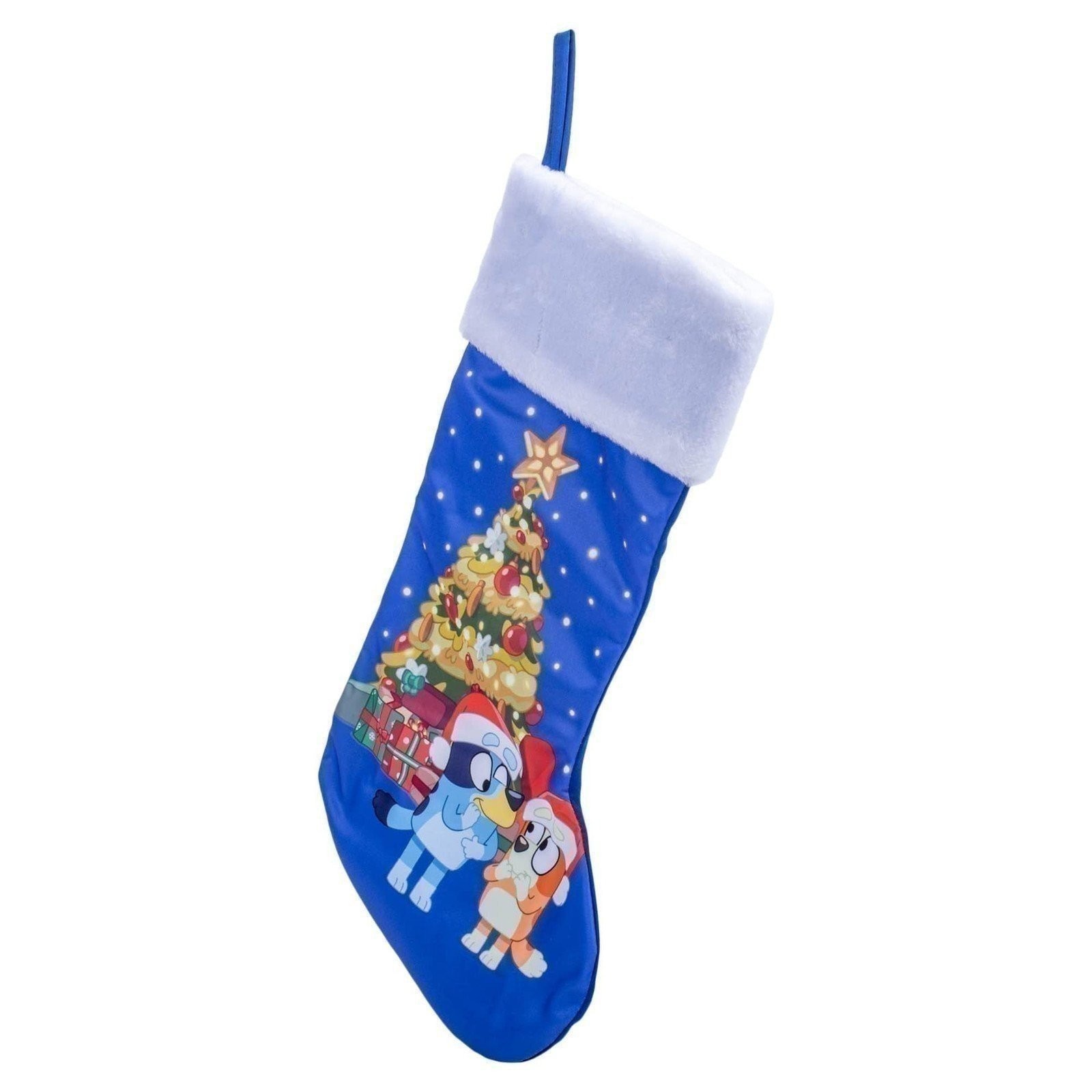Kurt S. Adler Bluey™ and Bingo Wearing Santa Hats in Front of a Festive...