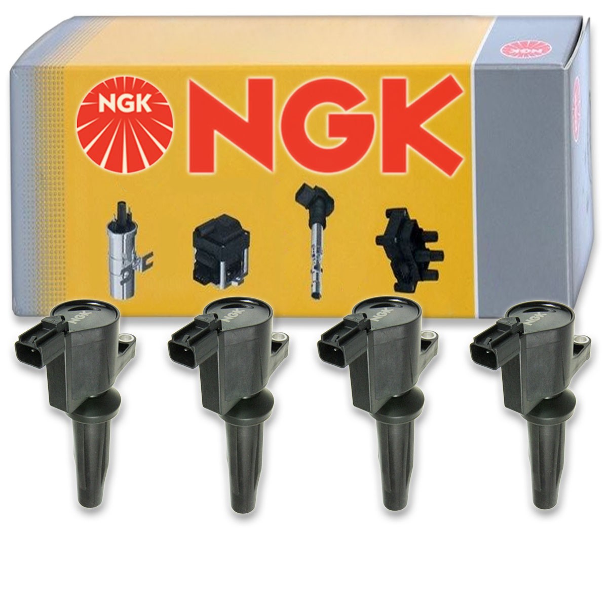 4 pcs NGK Ignition Coil for 2003-2011 Ford Focus 2.0L 2.3L L4 - Spark Plug zk