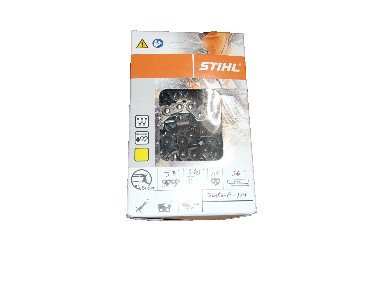 Stihl 36" Full Chisel "Skip Tooth" Chain OEM 3/8" .063" 114 DL 36RSLF #GM-7T1