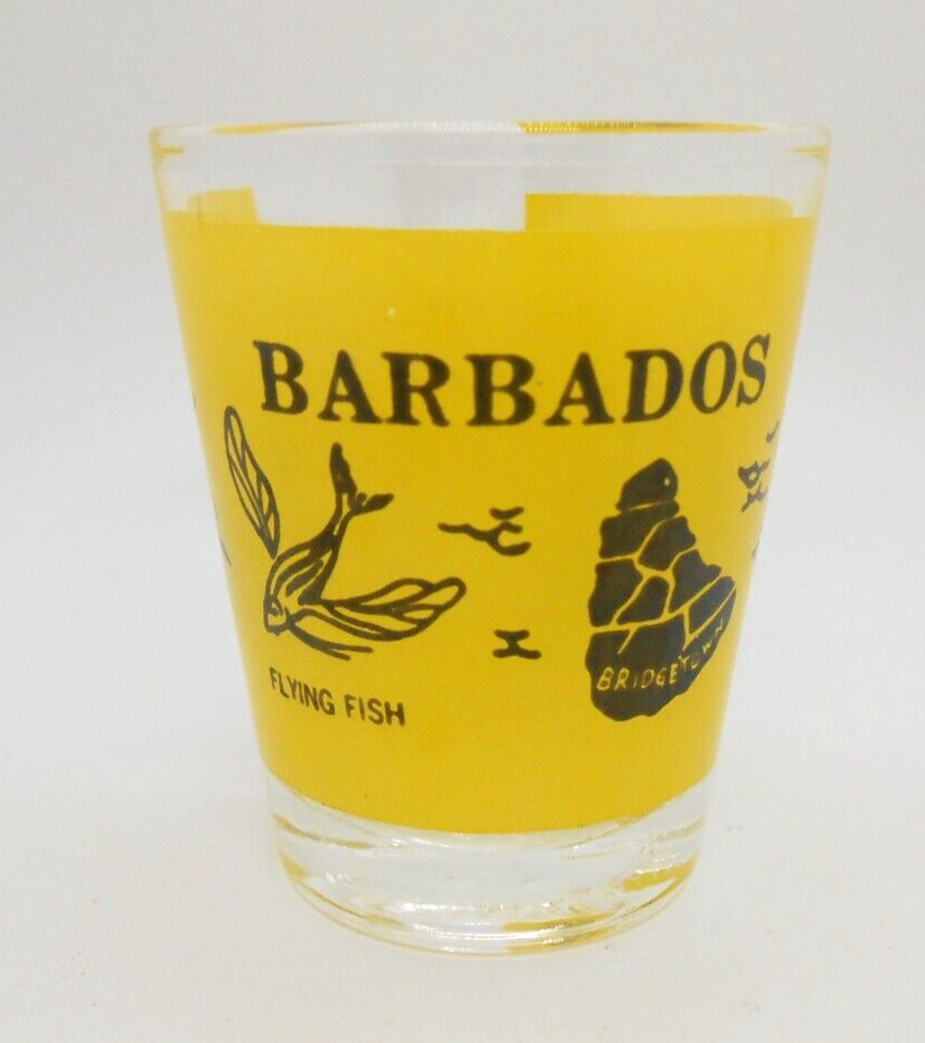 Barbados Caribbean Islands Souvenir Shotglass featuring Iconic Images