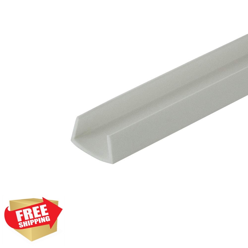 OUTWATER White 1/2" U-Channel 48" Lengths (3 Pack)