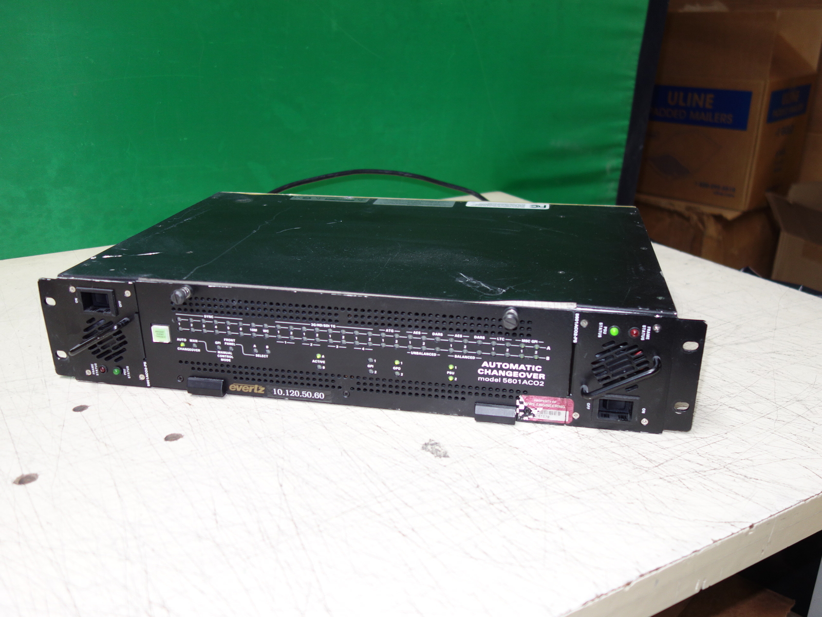 Evertz 5601ACO2 Automatic Changeover for 5601MSC Master Clock/Sync Generator
