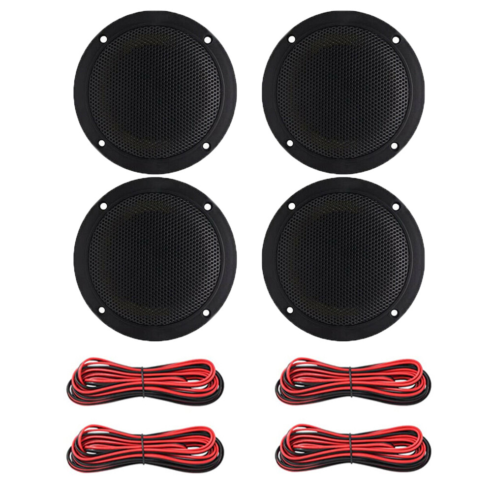 Herdio 4*4" 2-Way Waterproof Marine Boat Ceiling Speakers (TOTAL 320W)