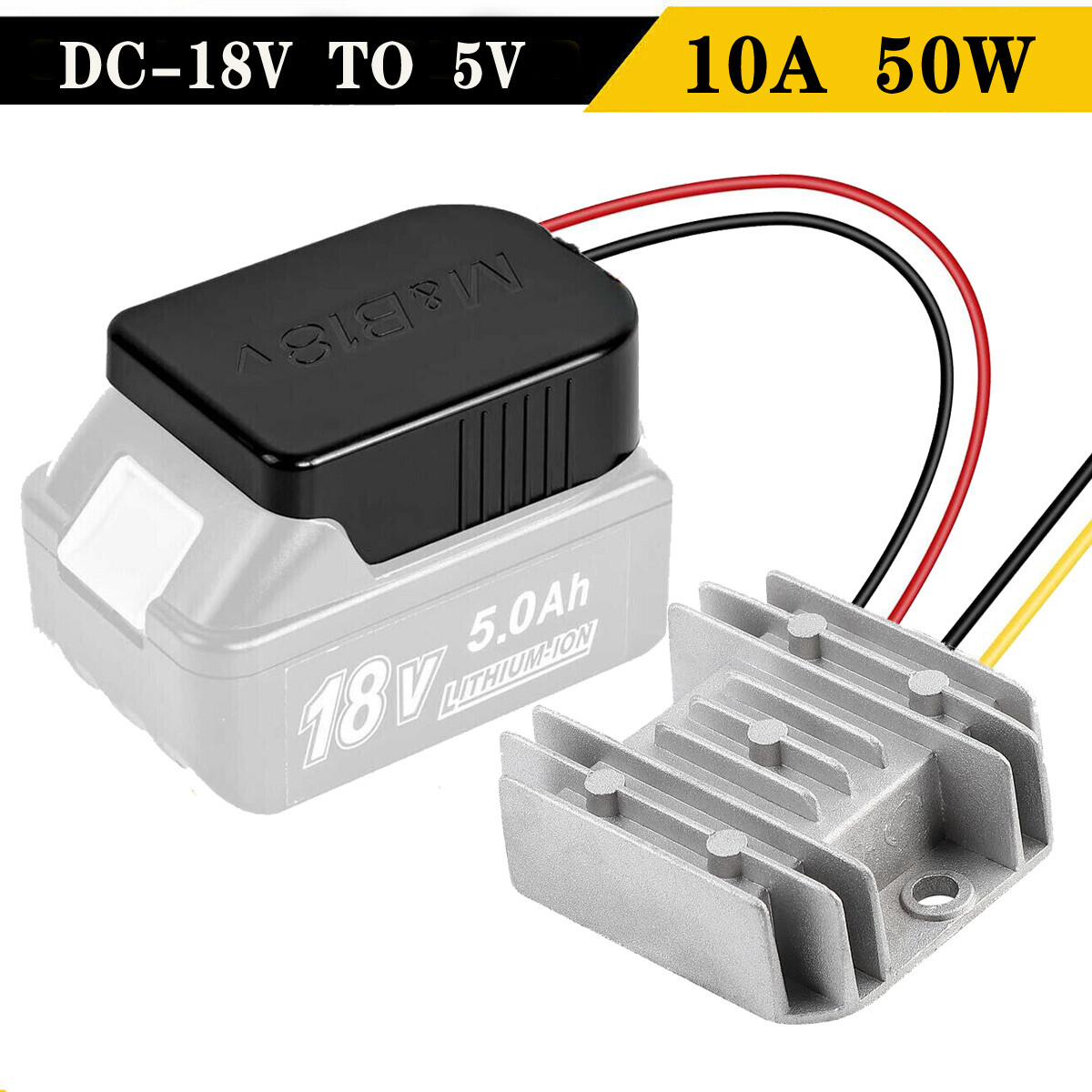 DC 18V to 5V Step Down 10A 50W Voltage Converter For Makita Battery Regulator