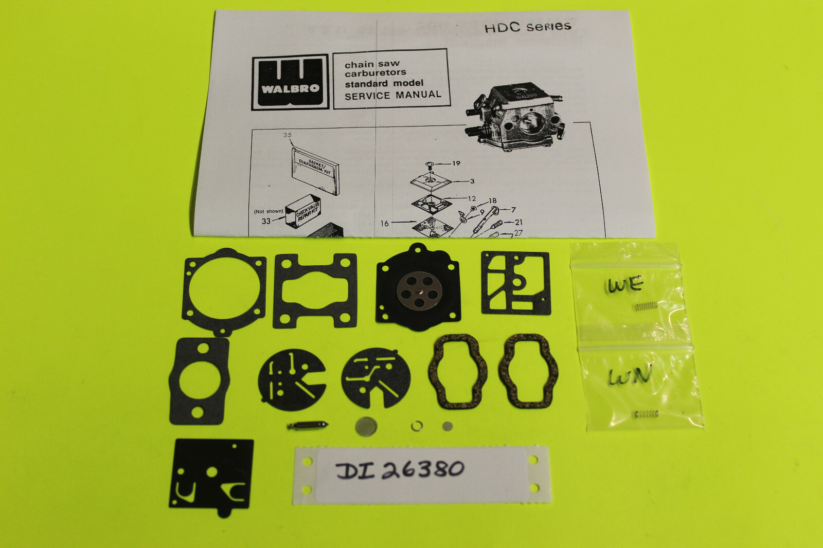 Homelite Chainsaw 350 360 Walbro HDC16 HDC21 HDC33 HDC39 HDC46 Carburetor Kit