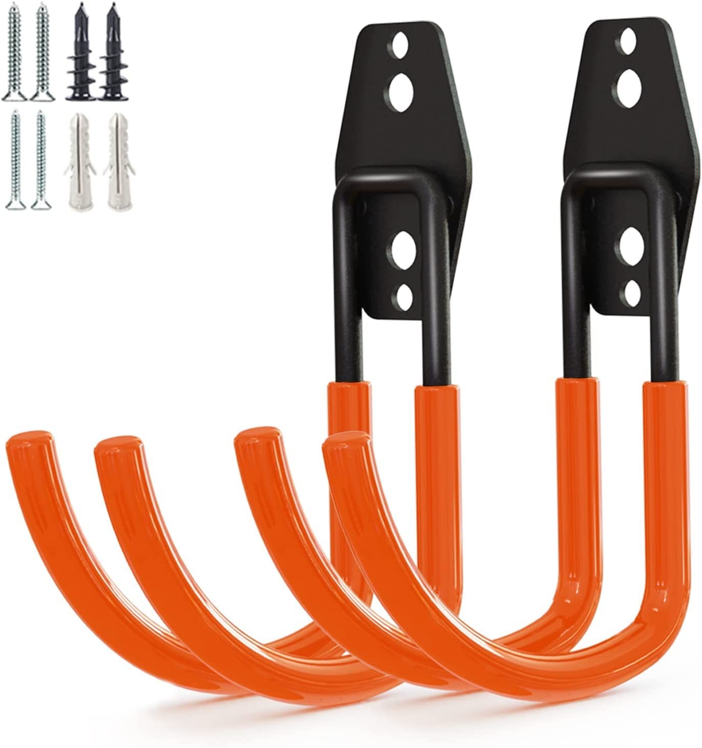 2 Pack Heavy Duty Anti-Slip Garage Storage HooksGarage Wall Mount U Hooks