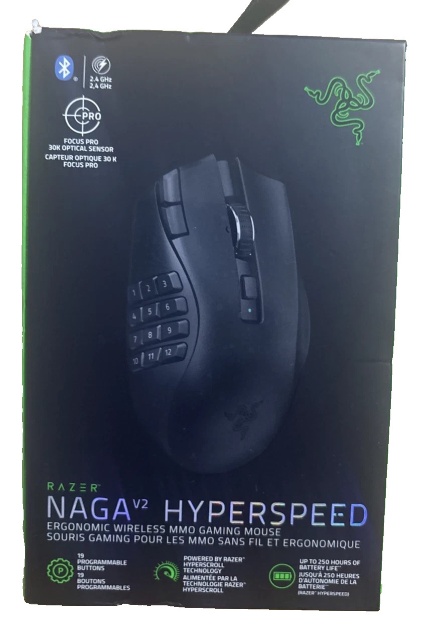 Razer Naga V2 HyperSpeed Wireless MMO Gaming Mouse - NEW OPWN !!!