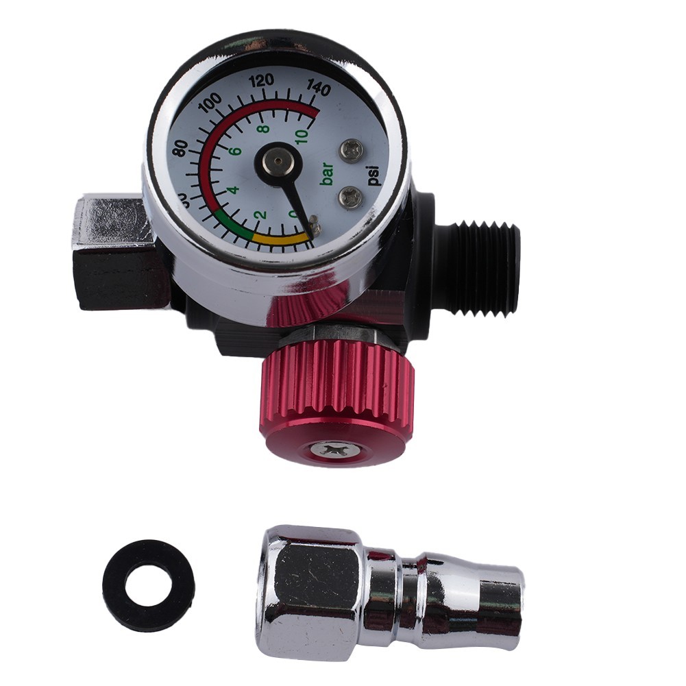 1 Set Air Valve Regulator Tools Tail Pressure Gauge Nozzle For Spray for MINI UK